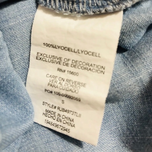 Rewind High Waisted Paper Bag Shorts Light Blue Lyocell Size Small - Picture 4 of 5